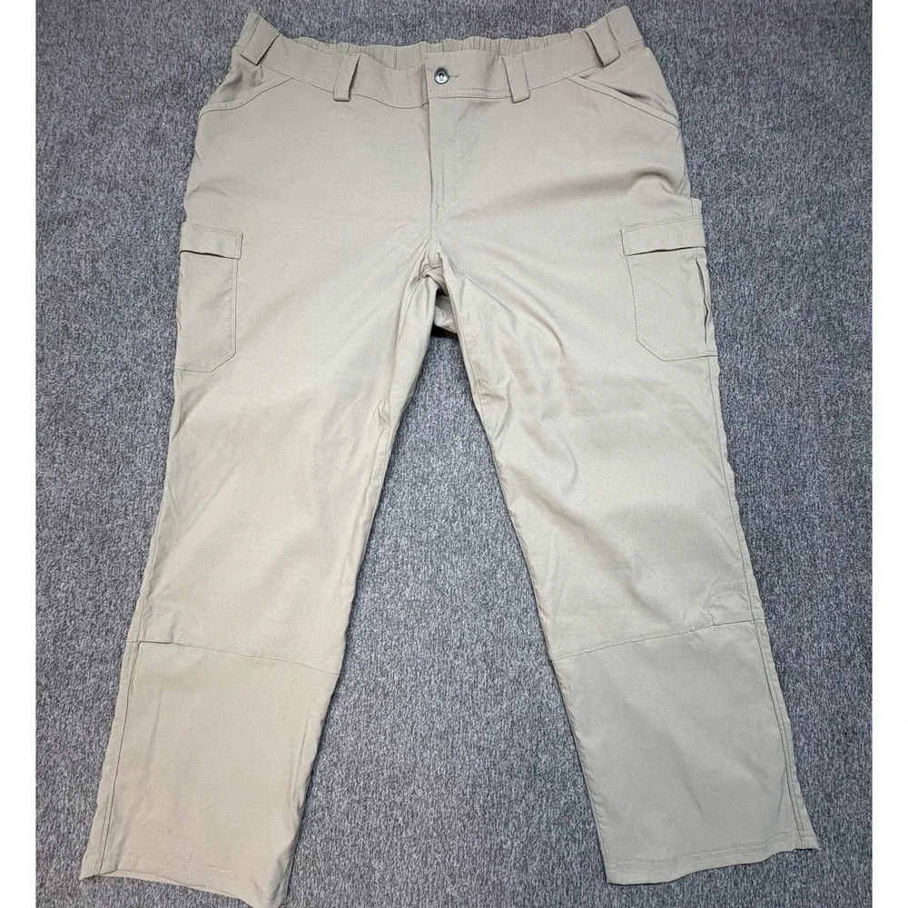 Duluth Trading Flex Ballroom‎ Pants Mens 40X31 Khaki Relaxed Stretch Tech Pocket
